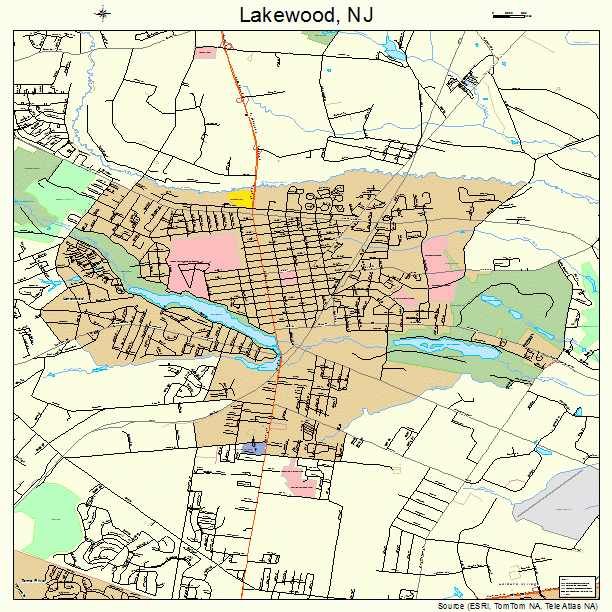 Lakewood, NJ street map