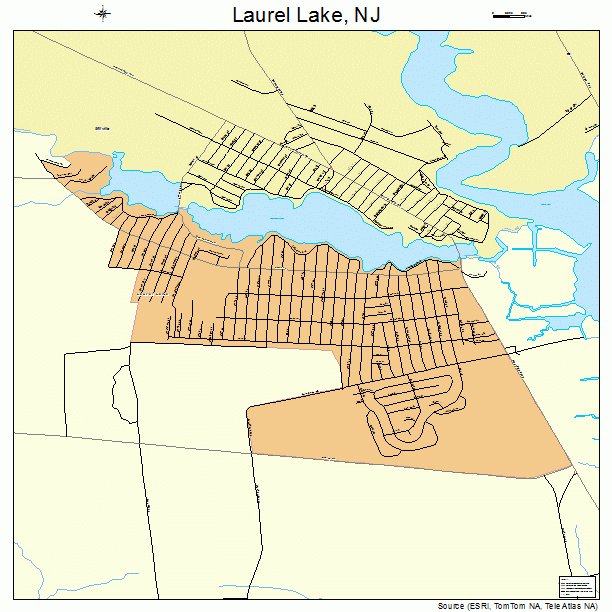 Laurel Lake, NJ street map