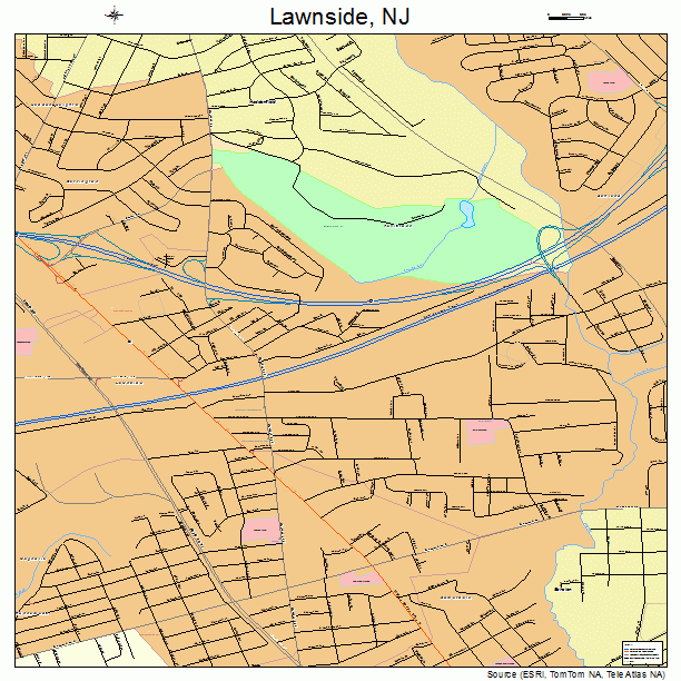Lawnside, NJ street map