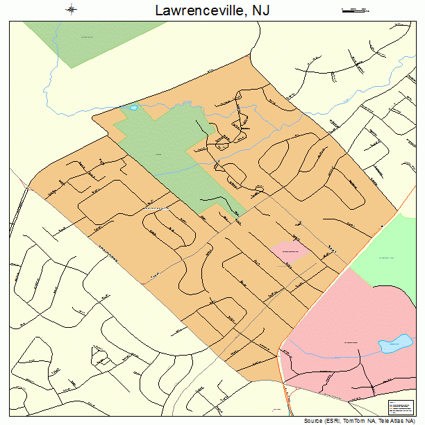 Lawrenceville, NJ street map
