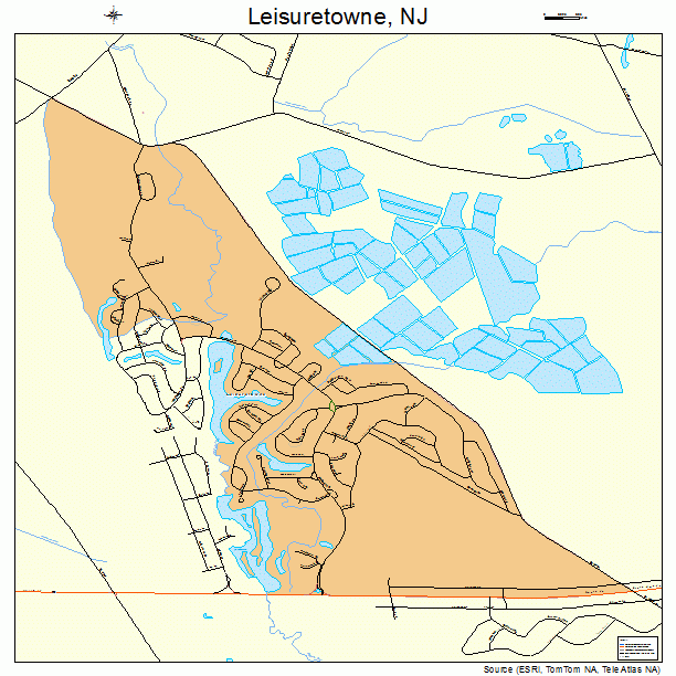 Leisuretowne, NJ street map