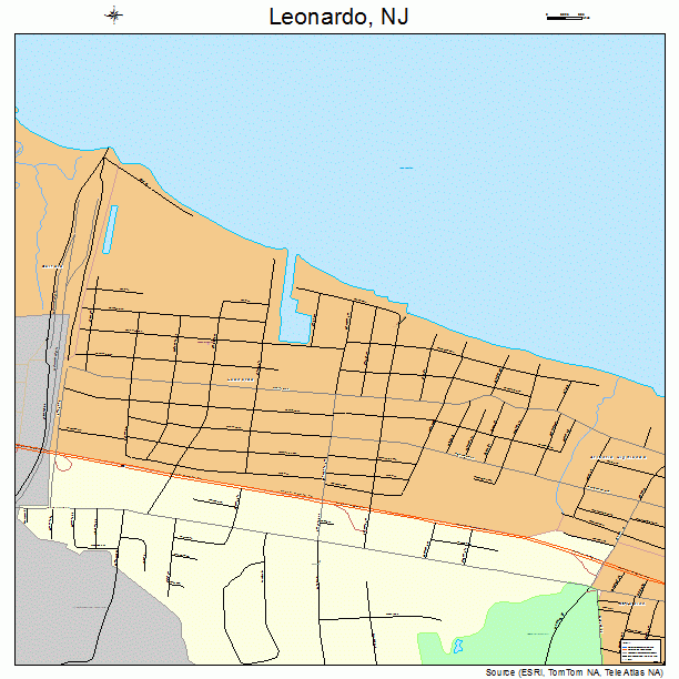 Leonardo, NJ street map