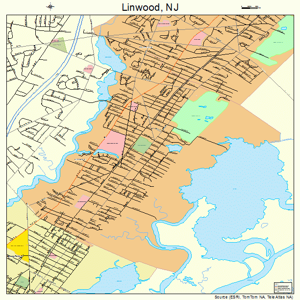 Linwood, NJ street map