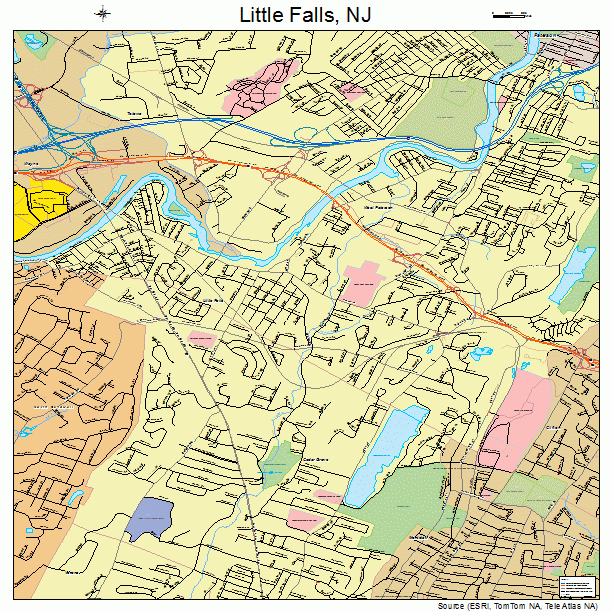 Little Falls, NJ street map