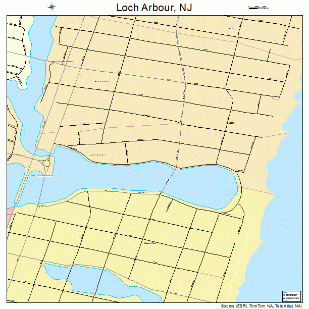 Loch Arbour, NJ street map