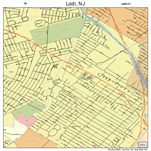 Lodi, NJ street map