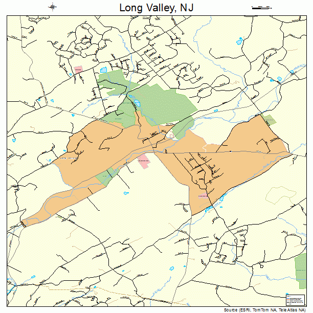 Long Valley, NJ street map