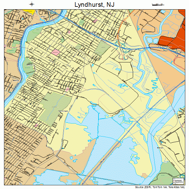 Lyndhurst, NJ street map