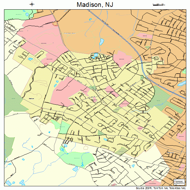 Madison, NJ street map