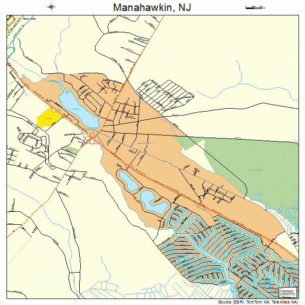 Manahawkin, NJ street map