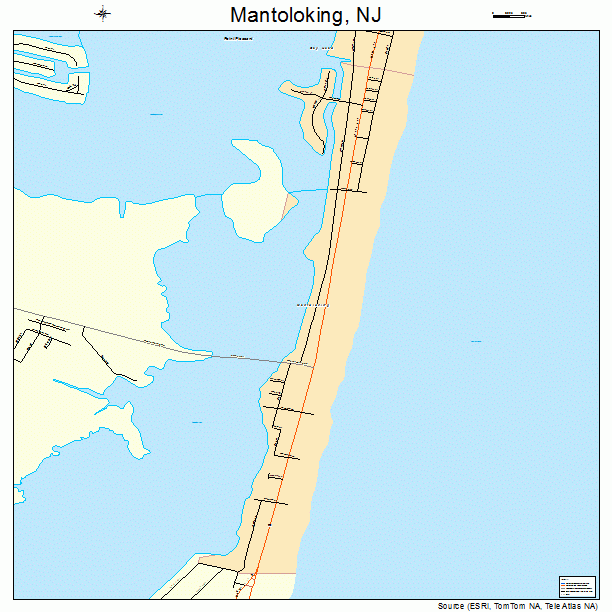 Mantoloking, NJ street map
