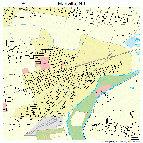 Manville, NJ street map