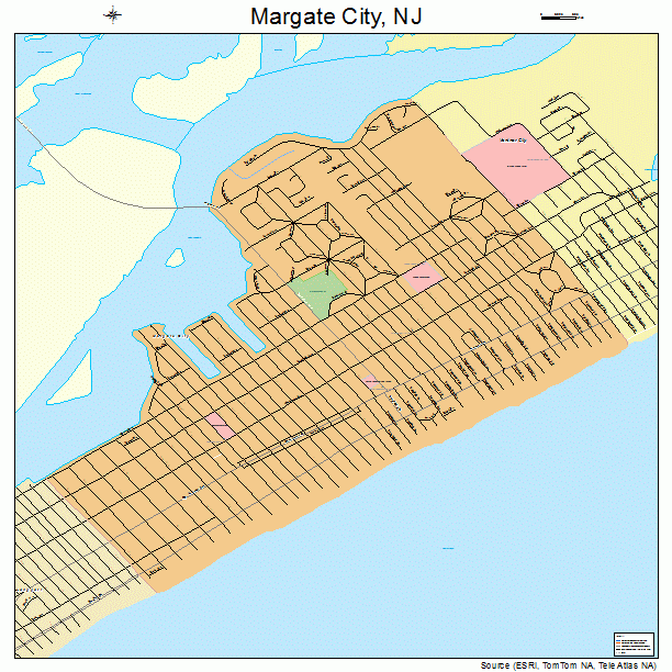 Margate City, NJ street map