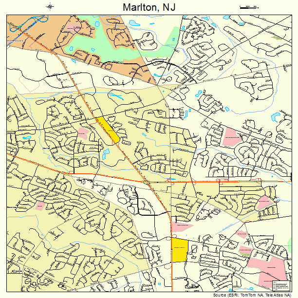 Marlton, NJ street map