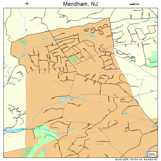 Mendham, NJ street map