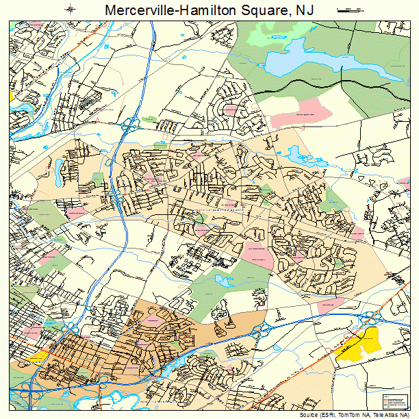 Mercerville-Hamilton Square, NJ street map