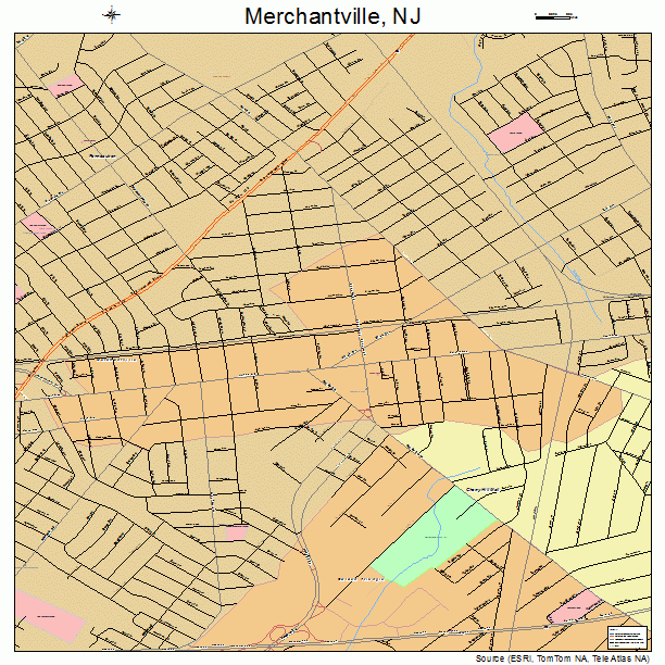 Merchantville, NJ street map