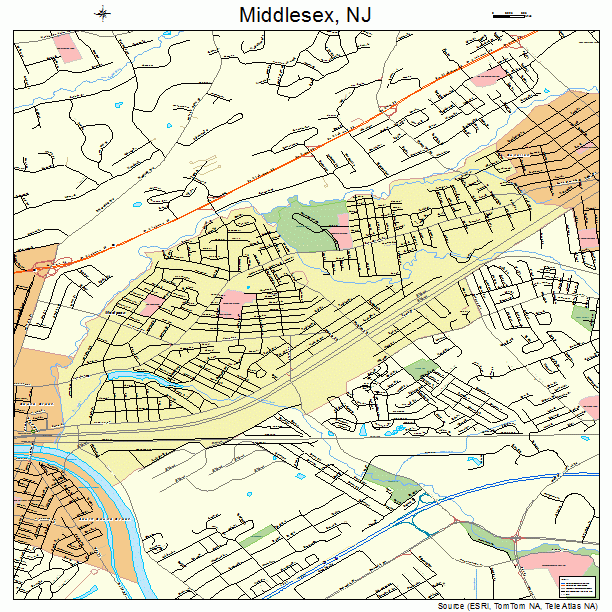 Middlesex, NJ street map
