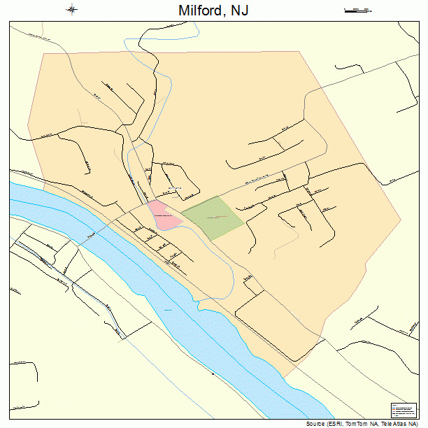 Milford, NJ street map