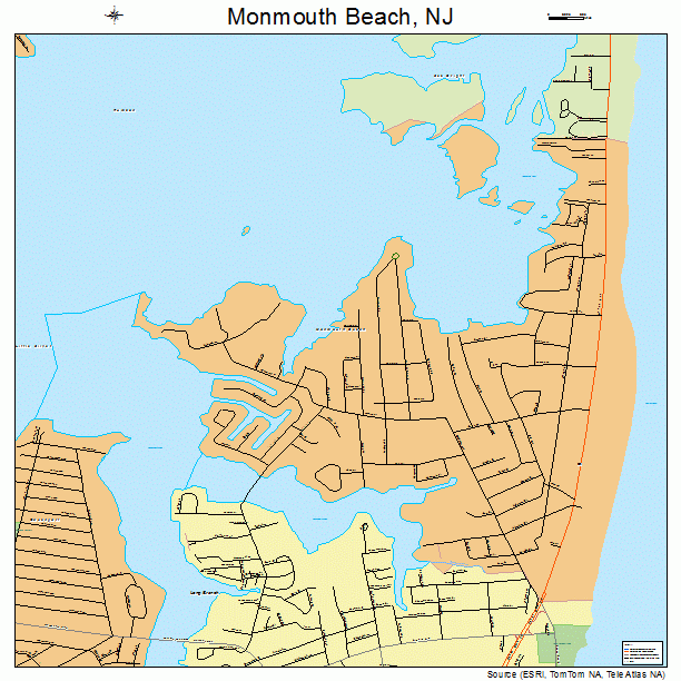 Monmouth Beach, NJ street map