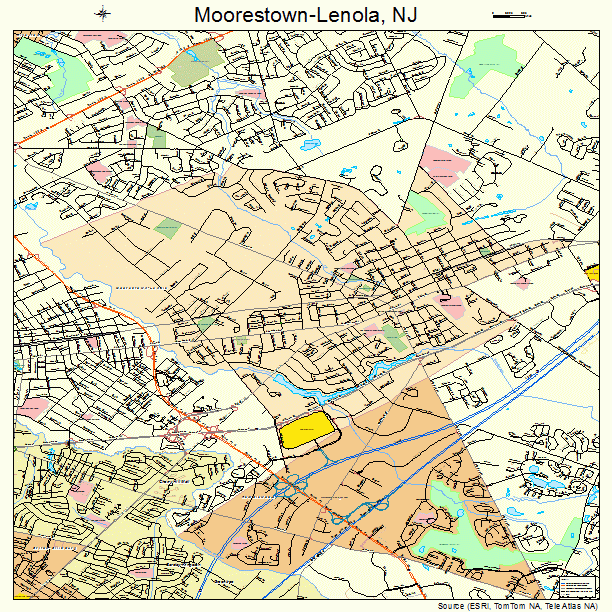 Moorestown-Lenola, NJ street map