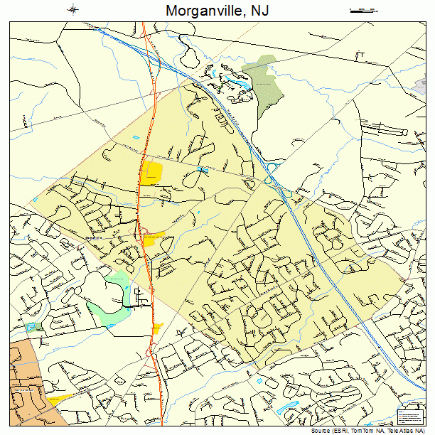 Morganville, NJ street map