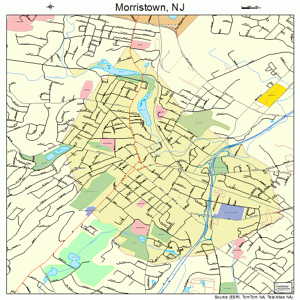 Morristown, NJ street map