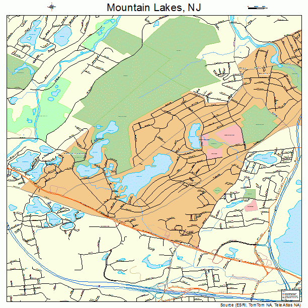 Mountain Lakes, NJ street map
