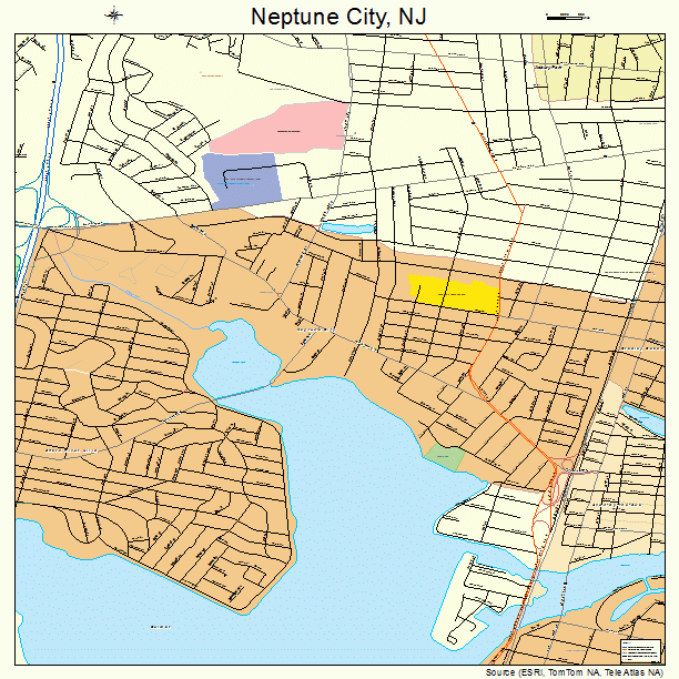 Neptune City, NJ street map