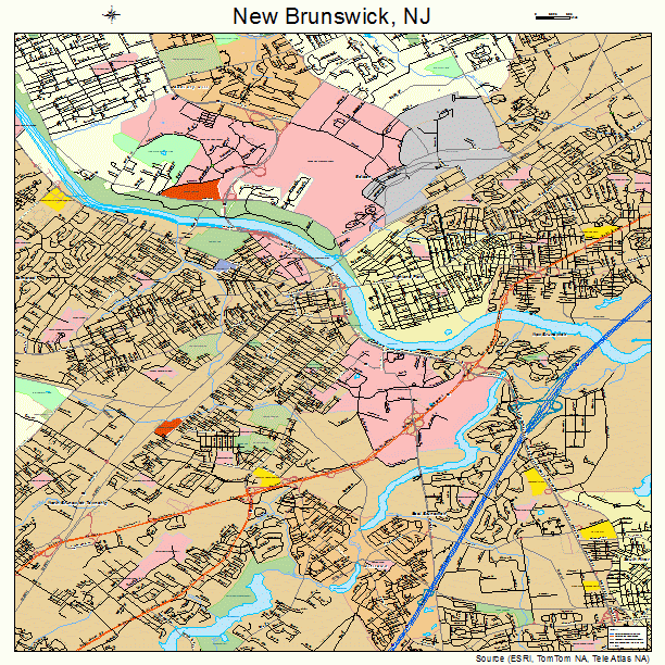 New Brunswick, NJ street map