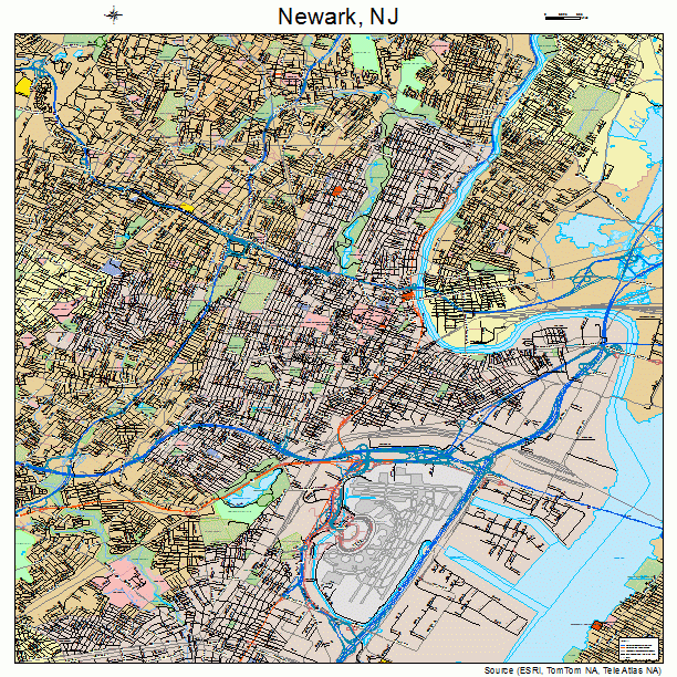 Newark, NJ street map