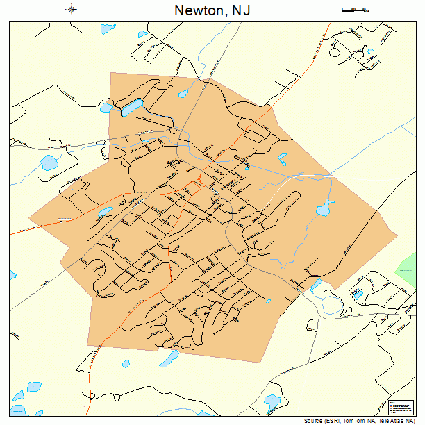 Newton, NJ street map