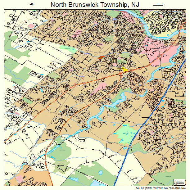 North Brunswick Township, NJ street map