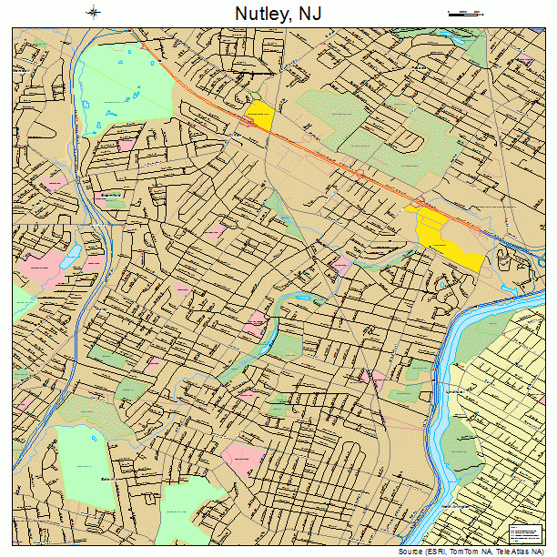 Nutley, NJ street map
