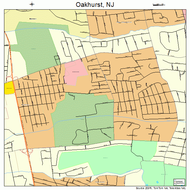 Oakhurst, NJ street map