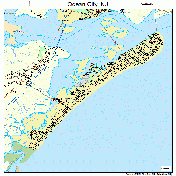 Ocean City, NJ street map