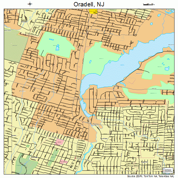 Oradell, NJ street map