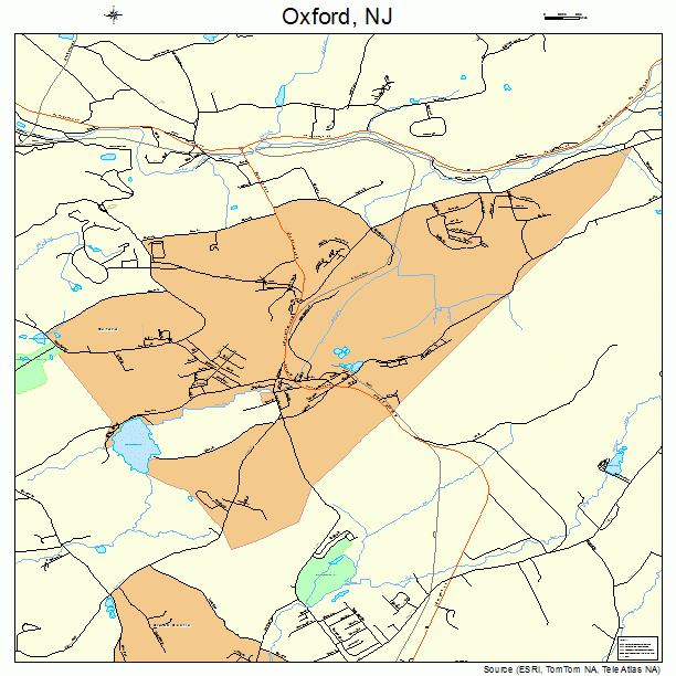 Oxford, NJ street map