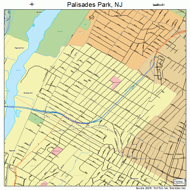 Palisades Park, NJ street map