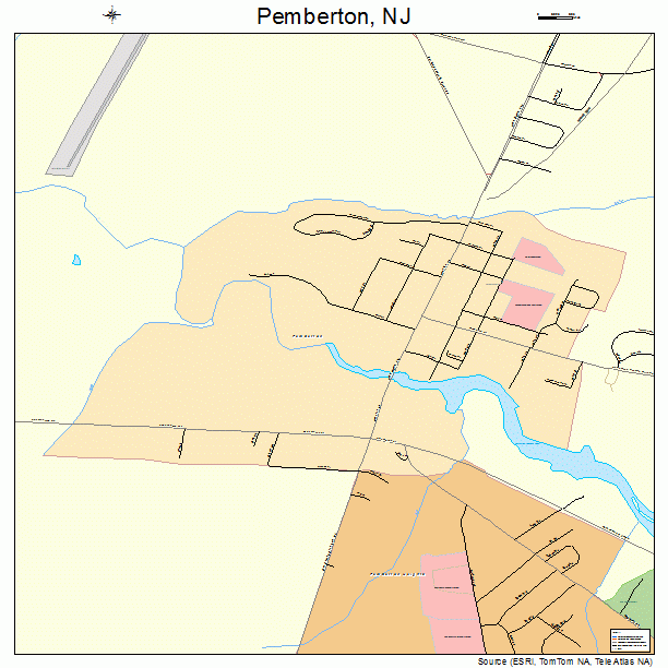 Pemberton, NJ street map