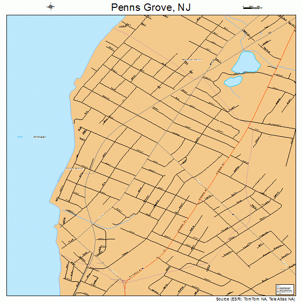 Penns Grove, NJ street map