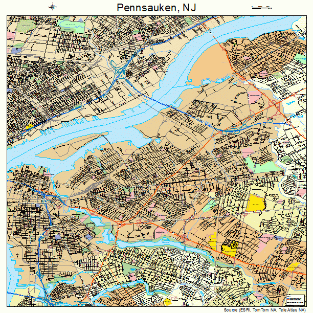 Pennsauken, NJ street map