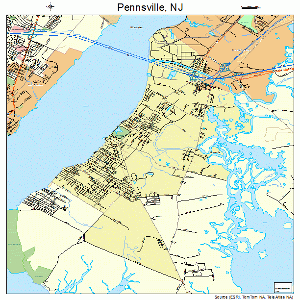 Pennsville, NJ street map