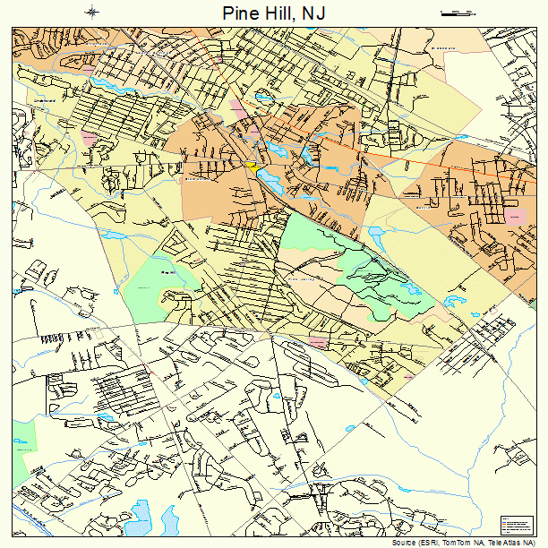 Pine Hill, NJ street map