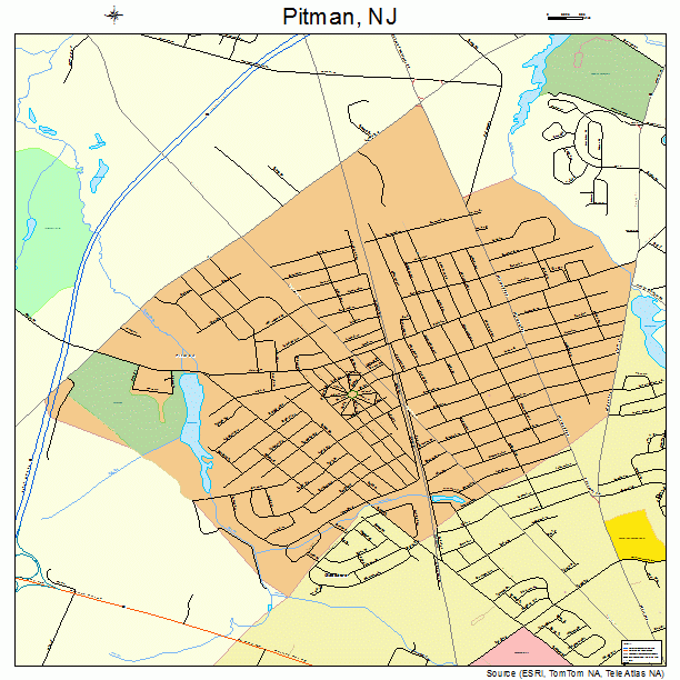 Pitman, NJ street map
