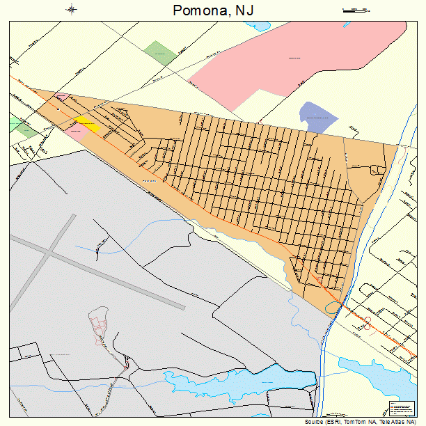 Pomona, NJ street map