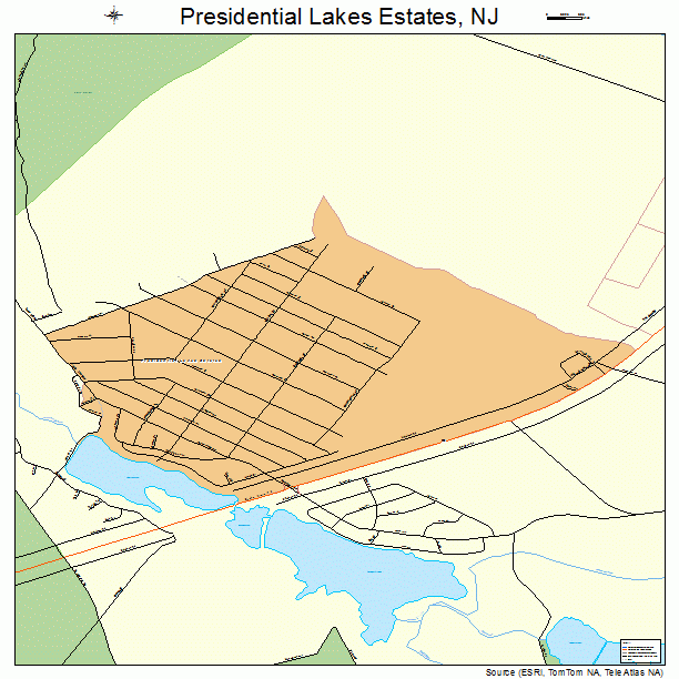 Presidential Lakes Estates, NJ street map