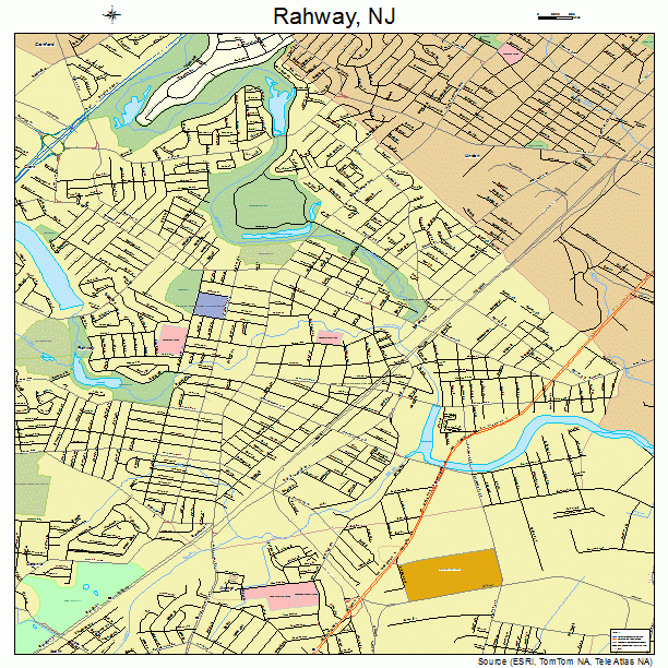 Rahway, NJ street map