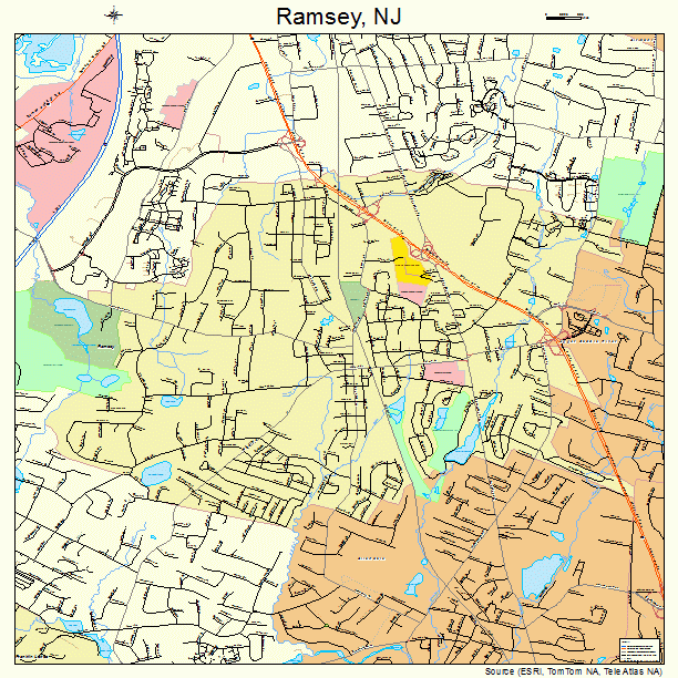 Ramsey, NJ street map