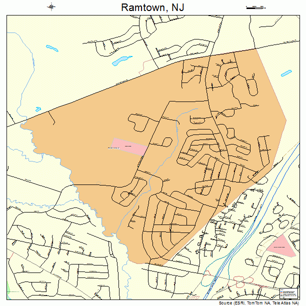 Ramtown, NJ street map